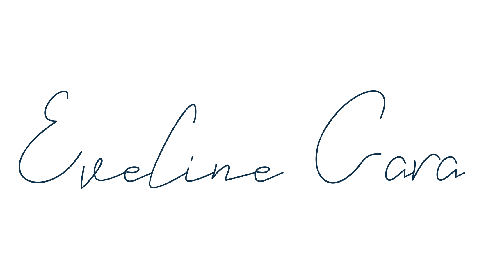 Eveline Cara, script handwritten fancy decorative calligraphy font preview