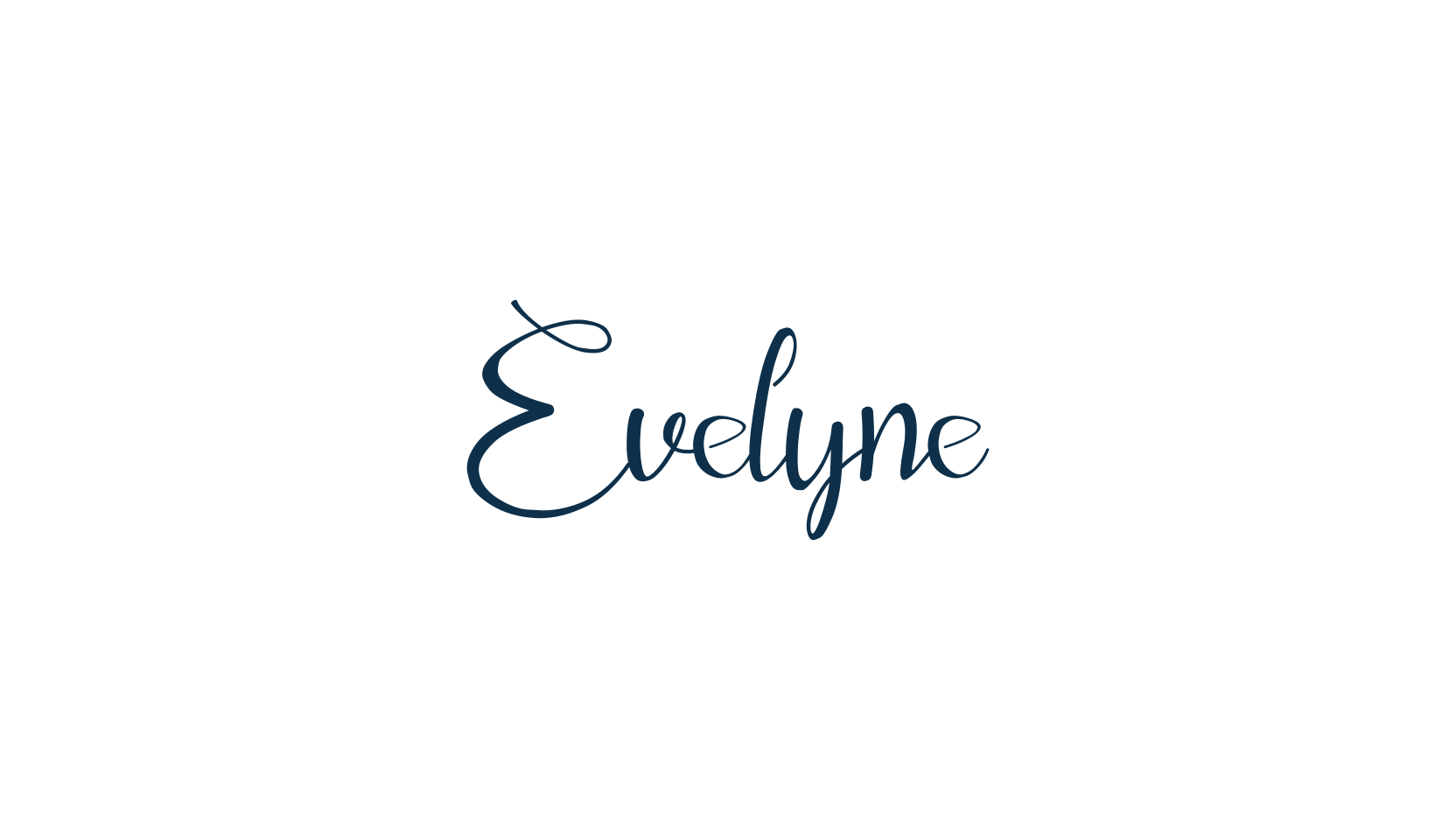Evelyne, calligraphy font preview