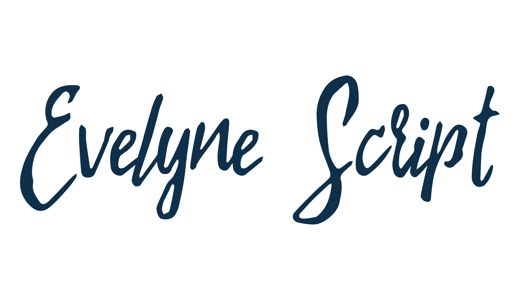 Evelyne Script (evelyne-script), script brush fancy decorative calligraphy font preview