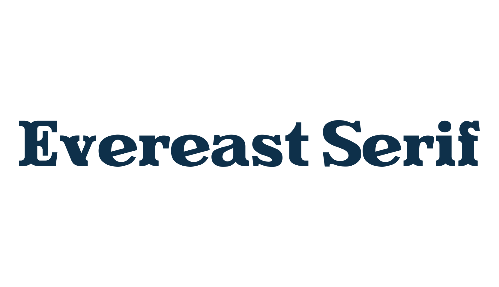 Evereast Serif, western font preview