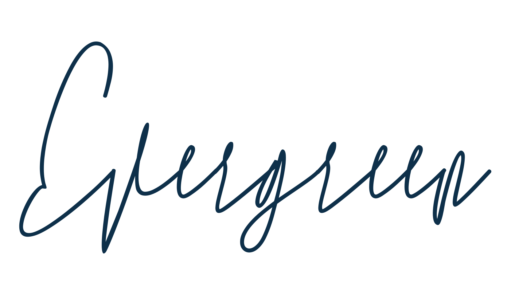 Evergreen (evergreen-2), calligraphy font preview