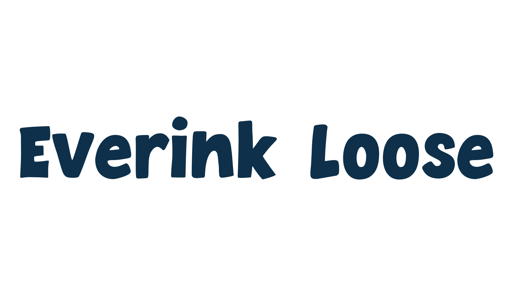 Everink Loose, cartoon font preview