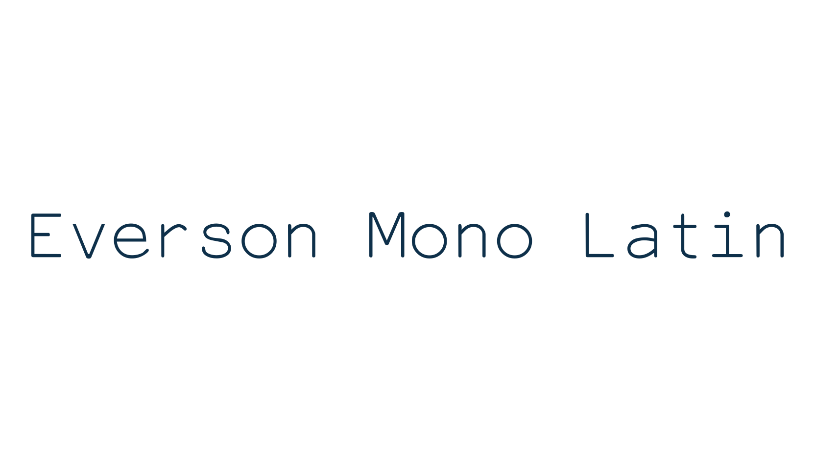 Everson Mono Latin, fixed width font preview