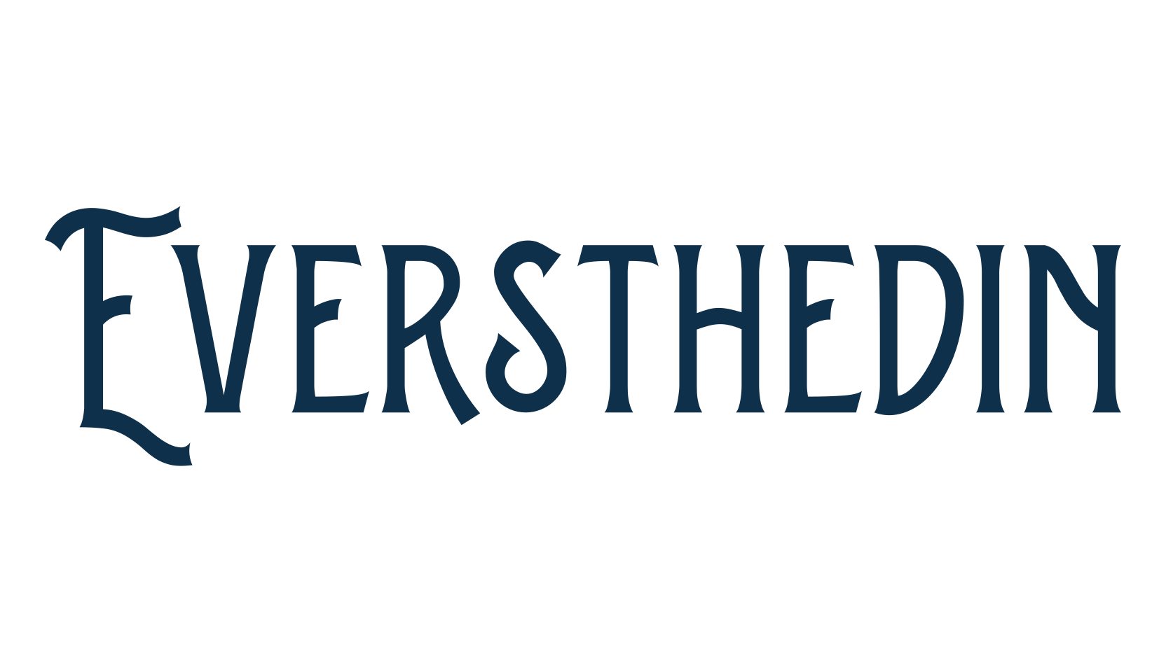 Eversthedin, fancy retro decorative font preview