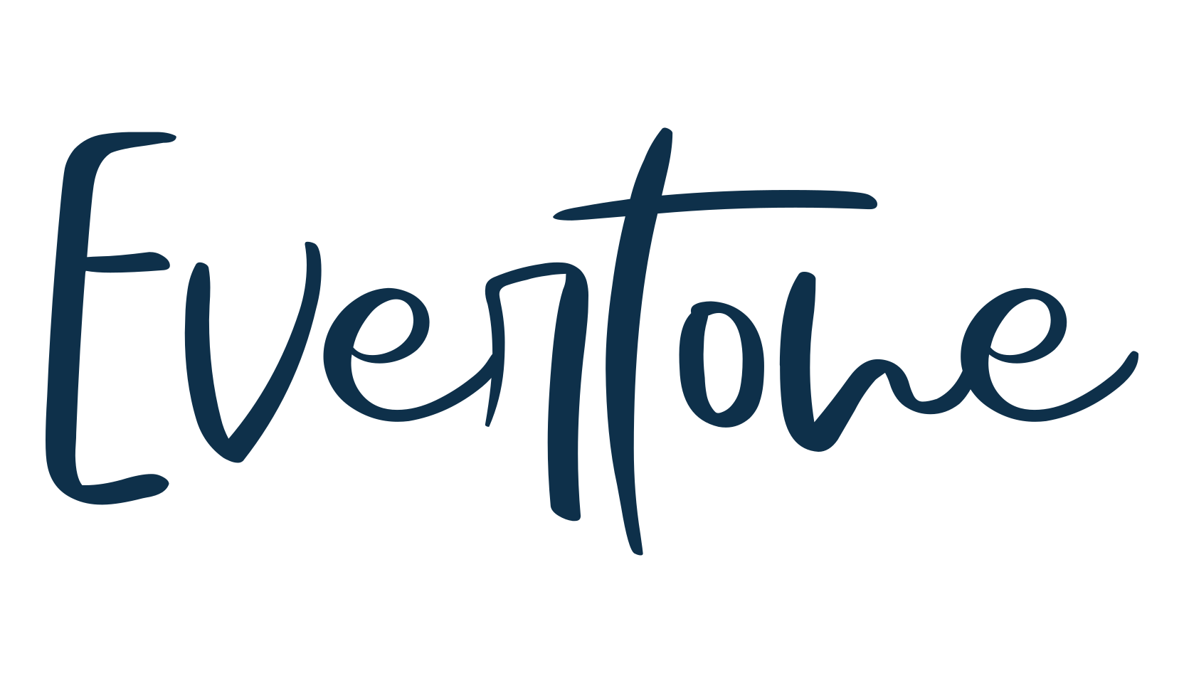 Evertone, handwriting font preview