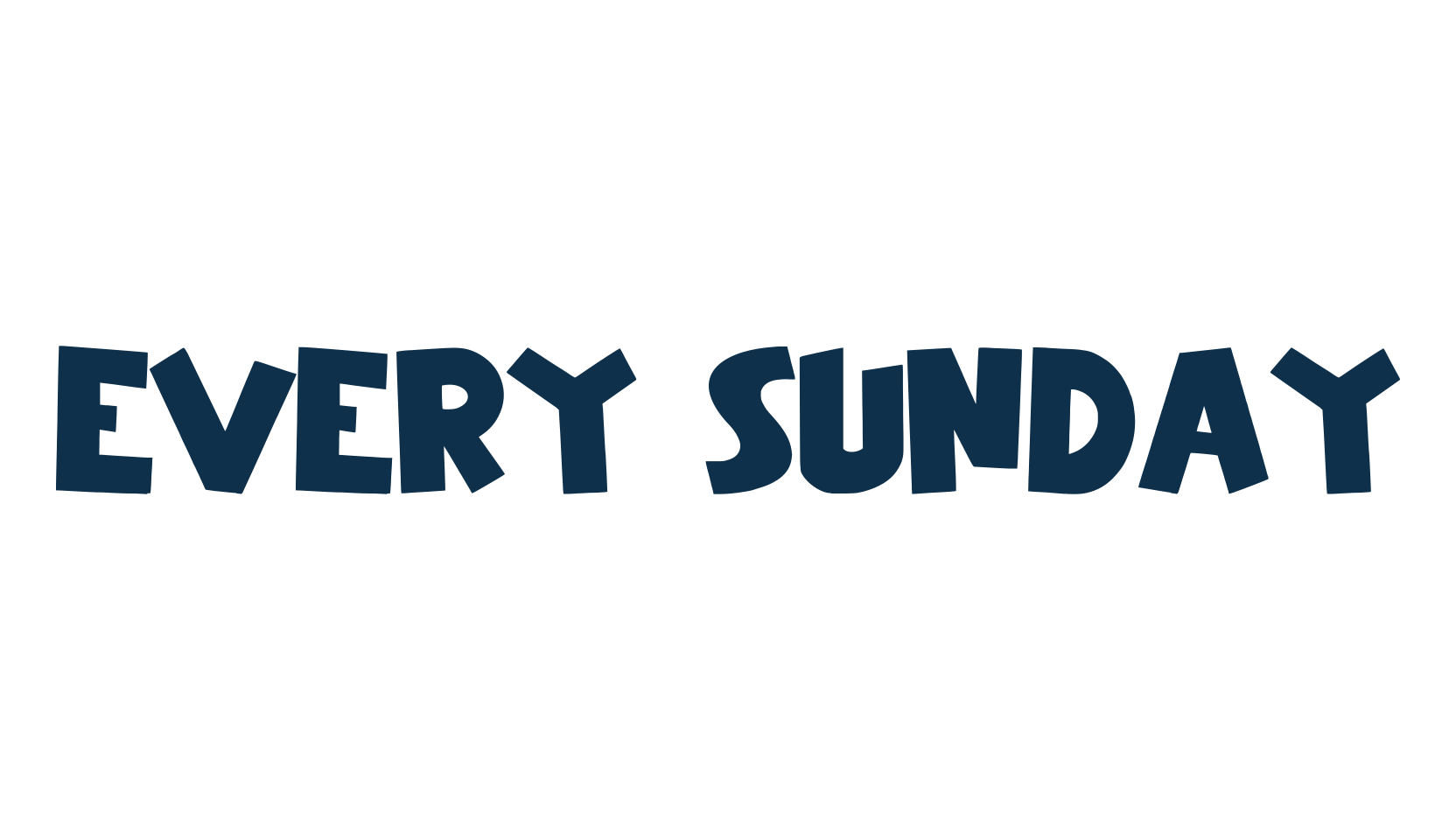 Every Sunday, fancy cartoon decorative comic font preview