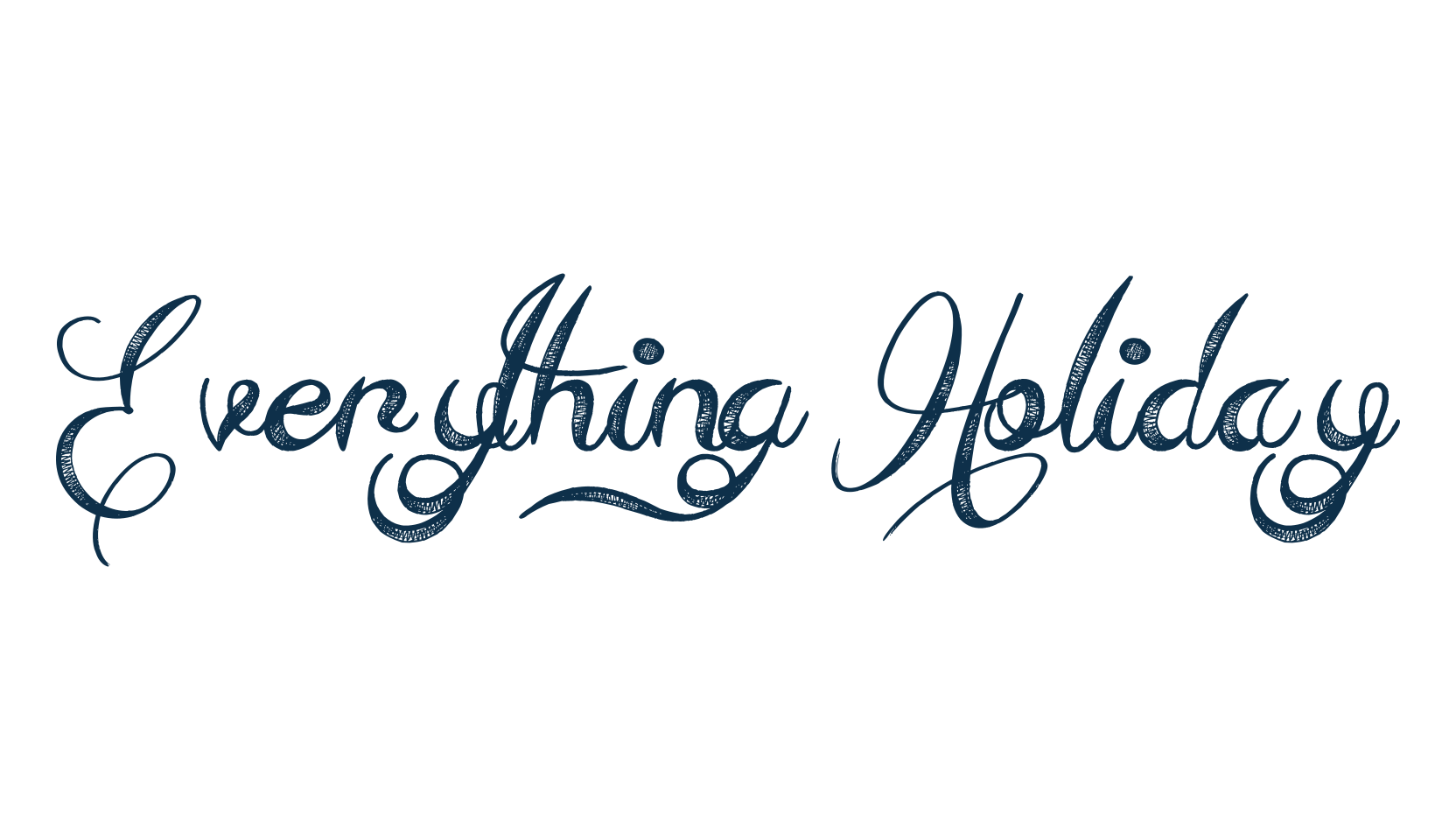 Everything Holiday, fancy various decorative script calligraphy font preview