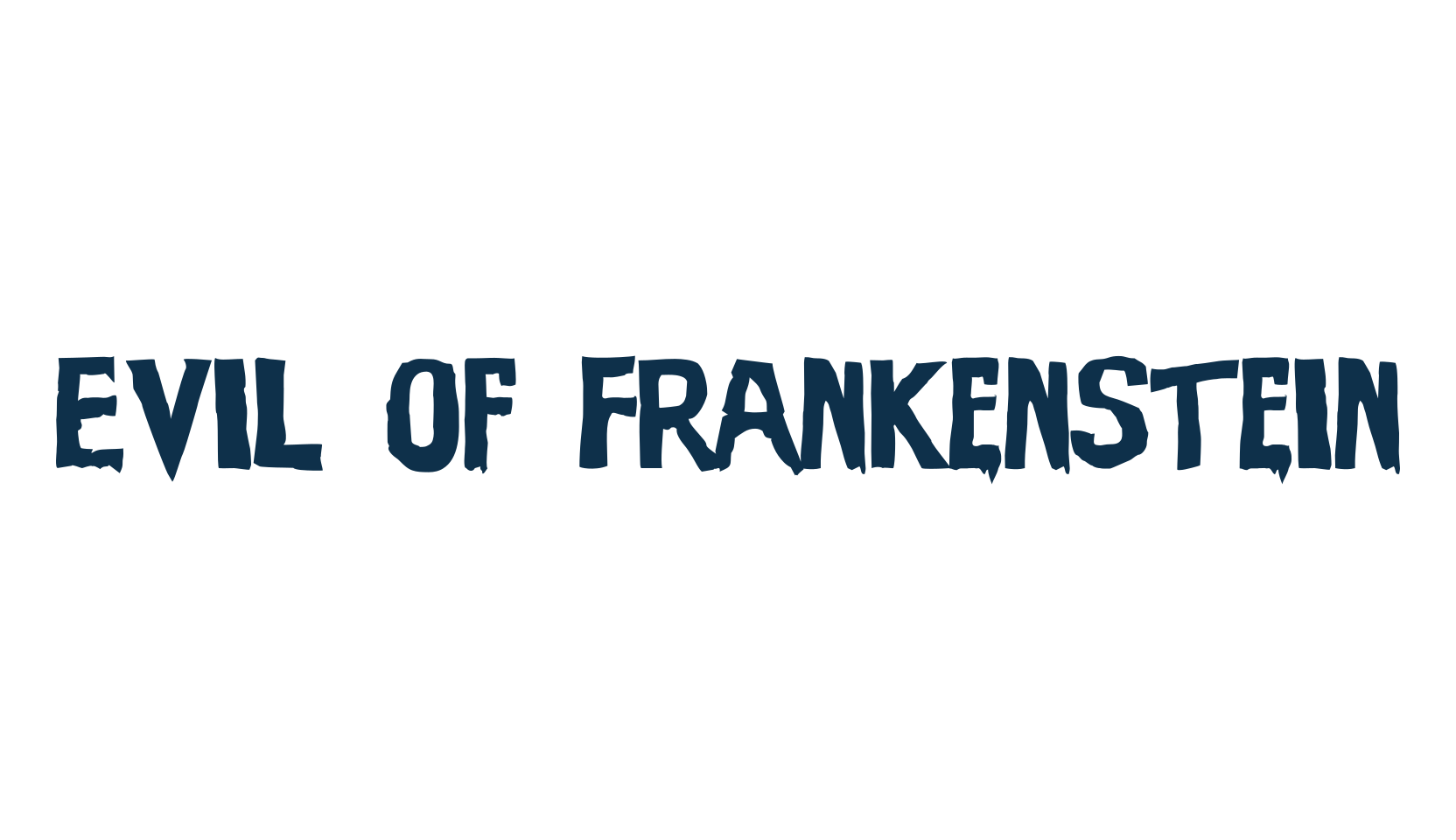 Evil of Frankenstein, halloween font preview