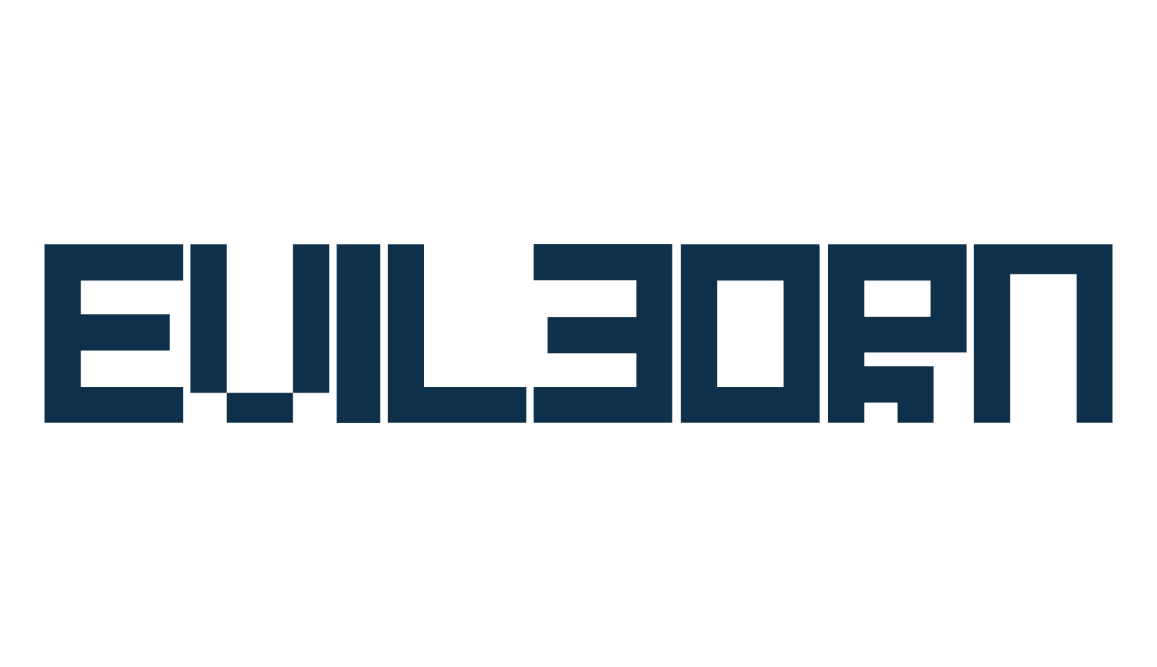 Evilborn, techno square sci-fi font preview