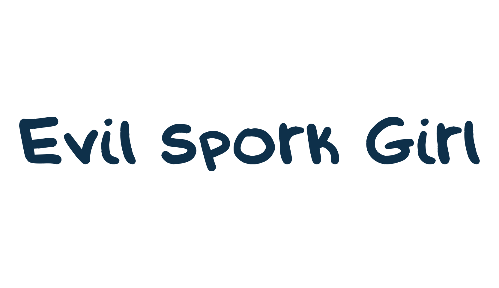 Evil Spork Girl, script handwritten fancy decorative calligraphy font preview
