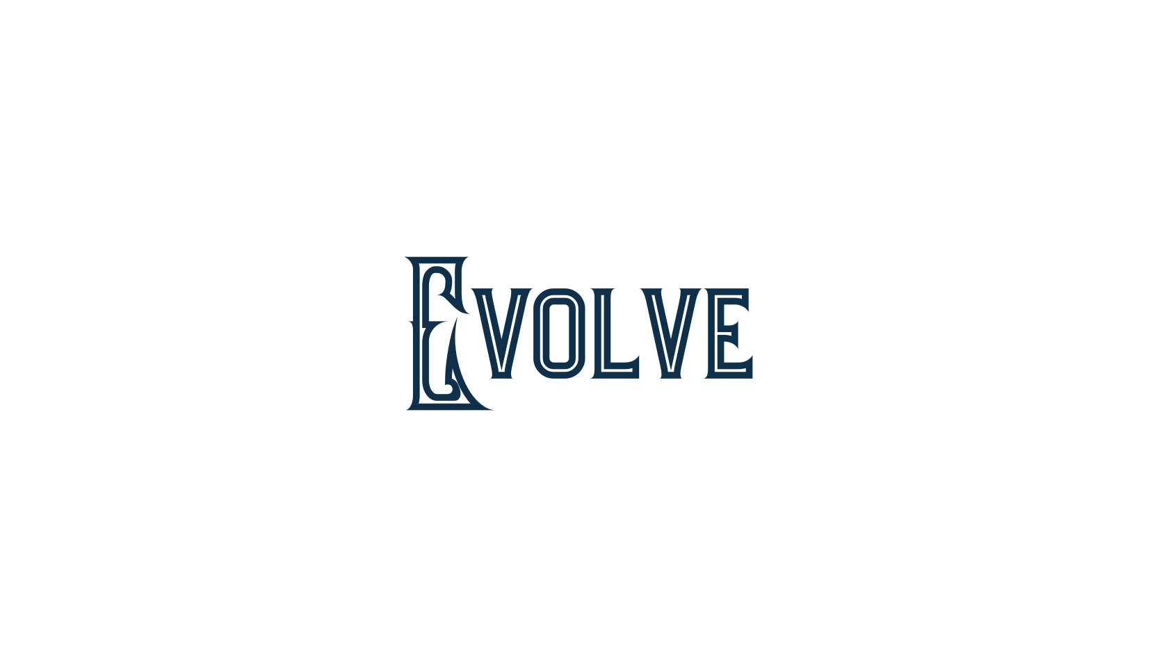 Evolve (evolve-2), fancy retro decorative font preview