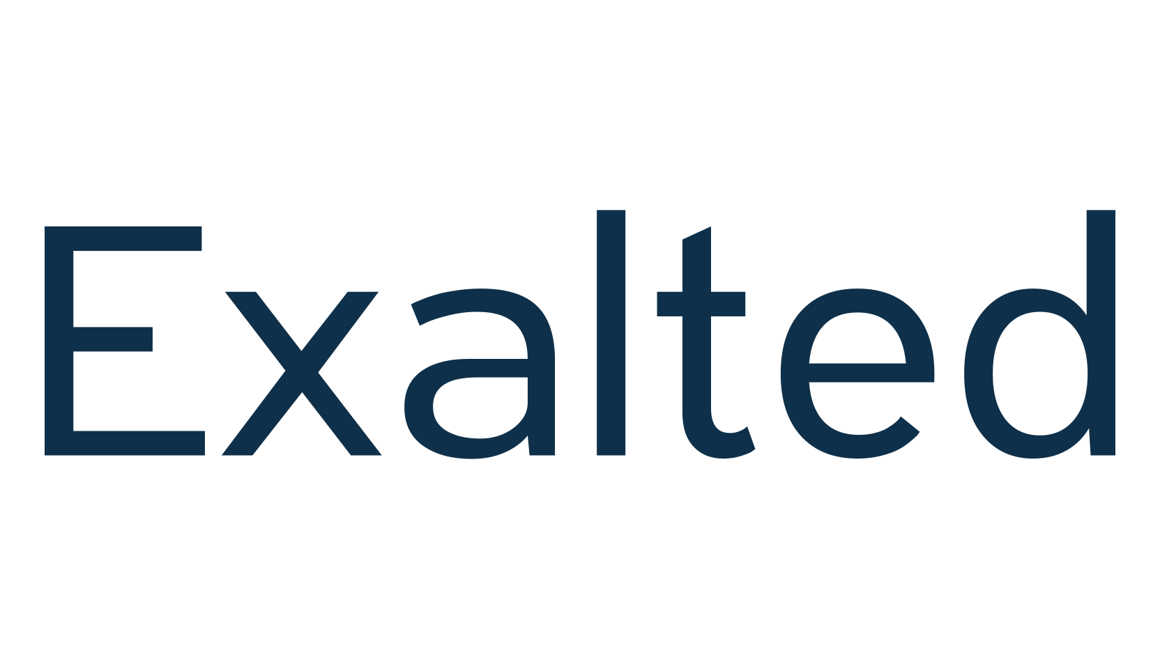 Exalted, basic sans serif font preview