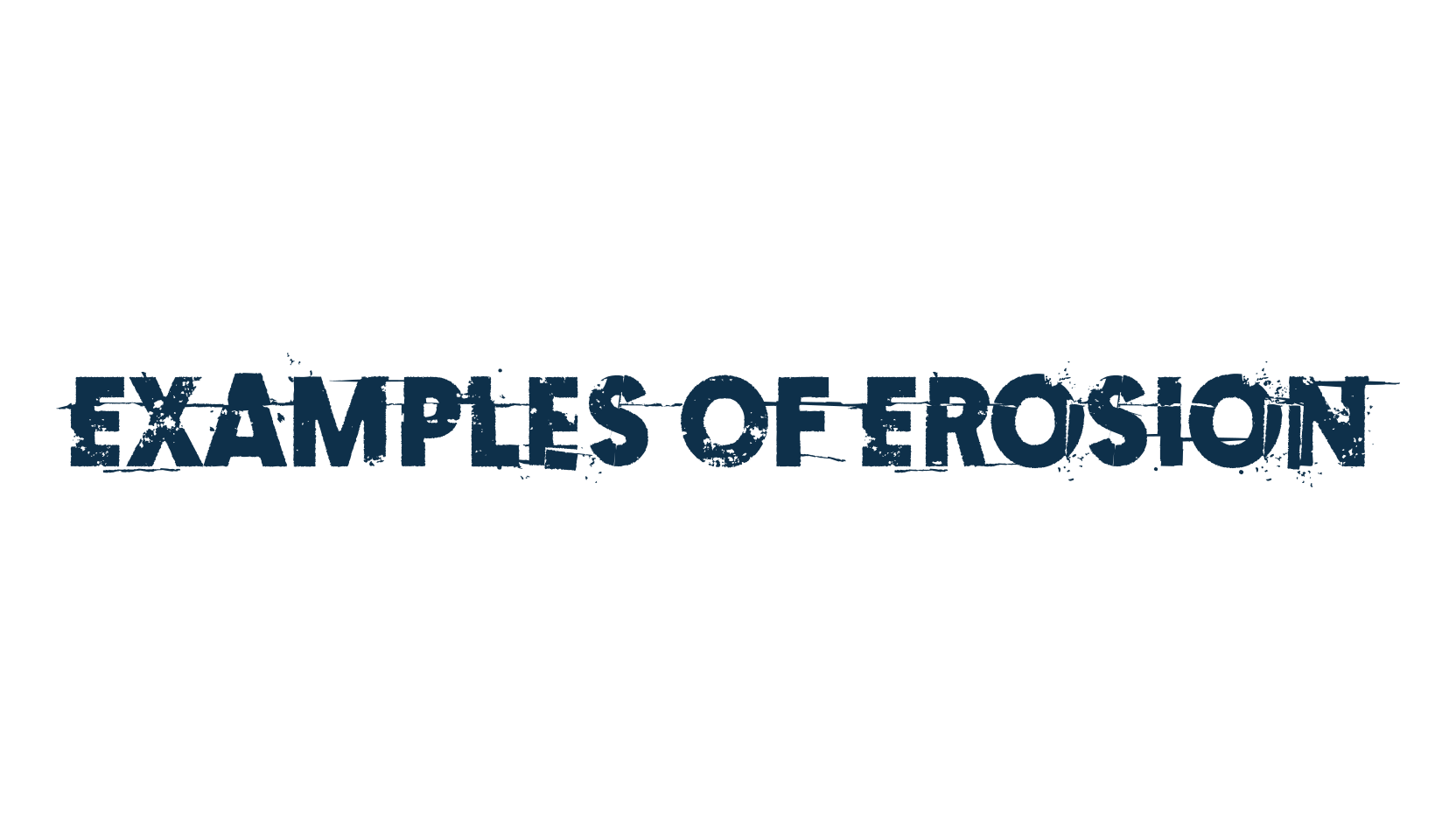 Examples Of Erosion, fancy destroy decorative font preview