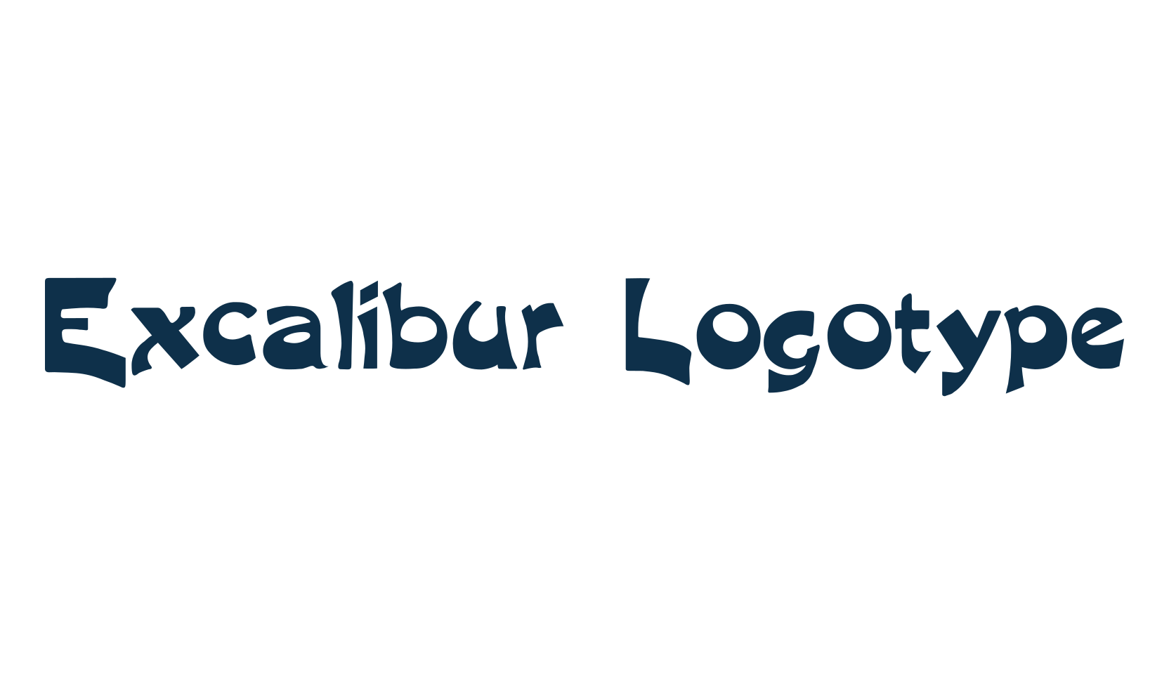 Excalibur Logotype, fancy various decorative font preview