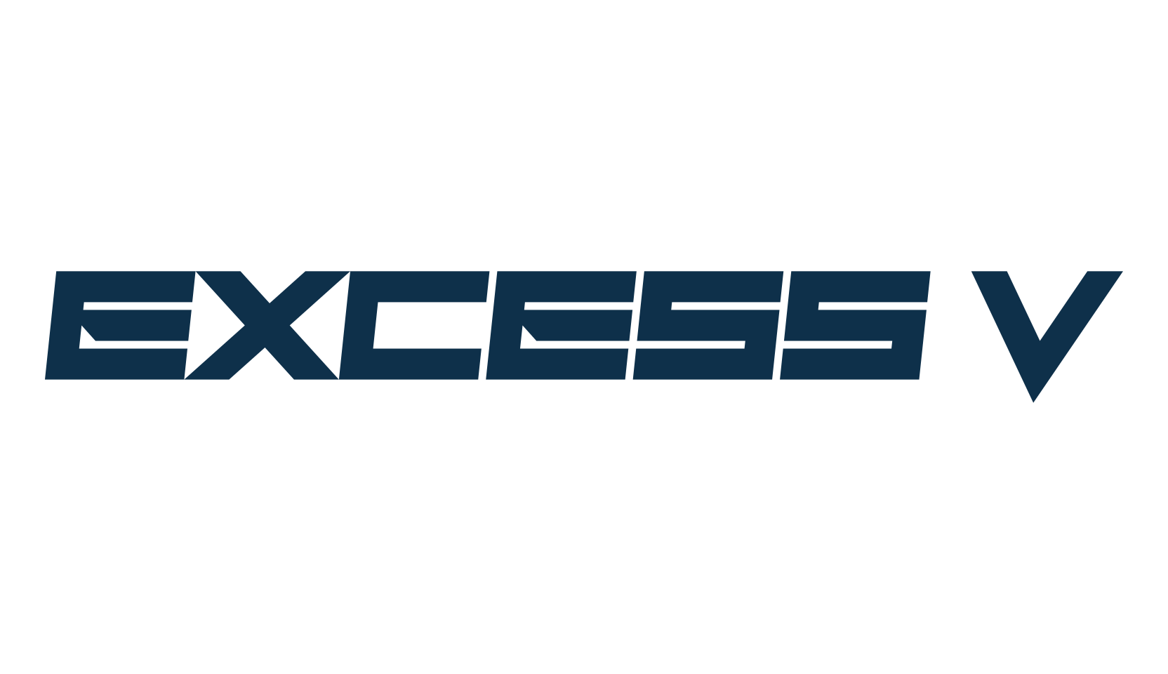 Excess V, techno square sci-fi font preview