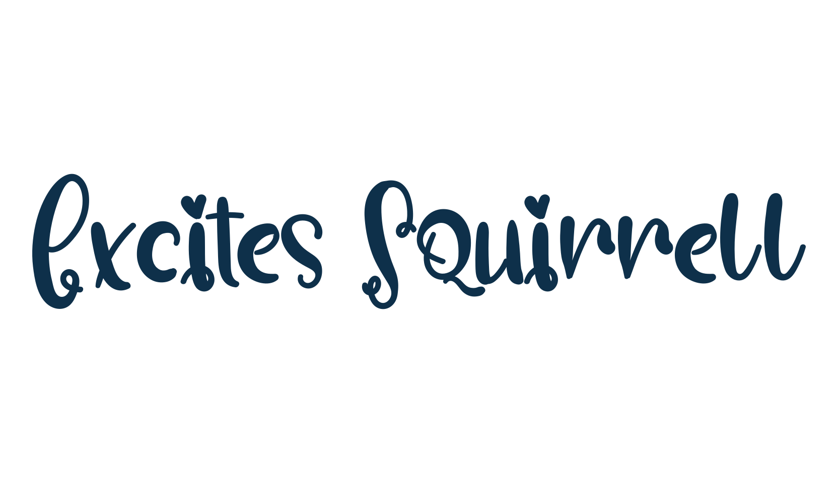 Excites Squirrell, fancy decorative font preview