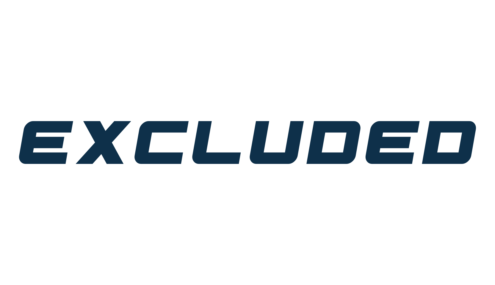 Excluded, various font preview