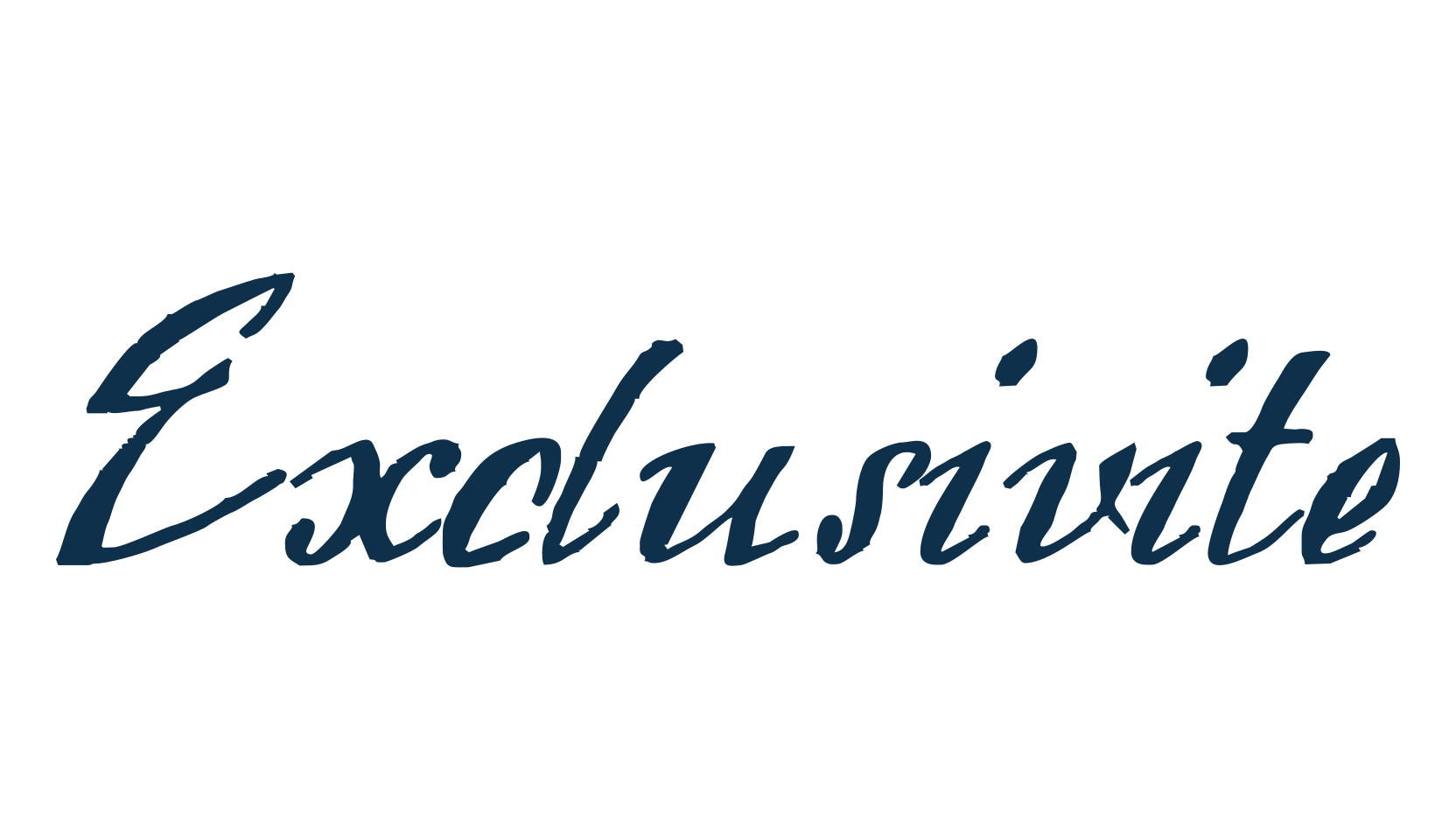 Exclusivite, script brush fancy decorative calligraphy font preview