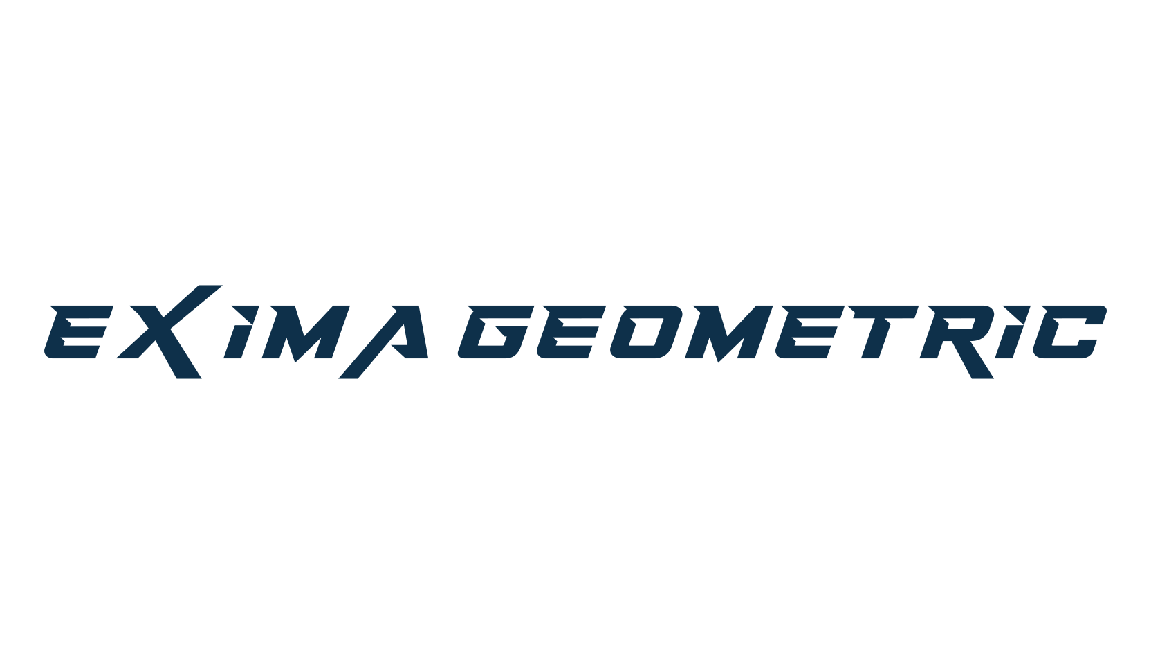 Exima Geometric, sci-fi font preview