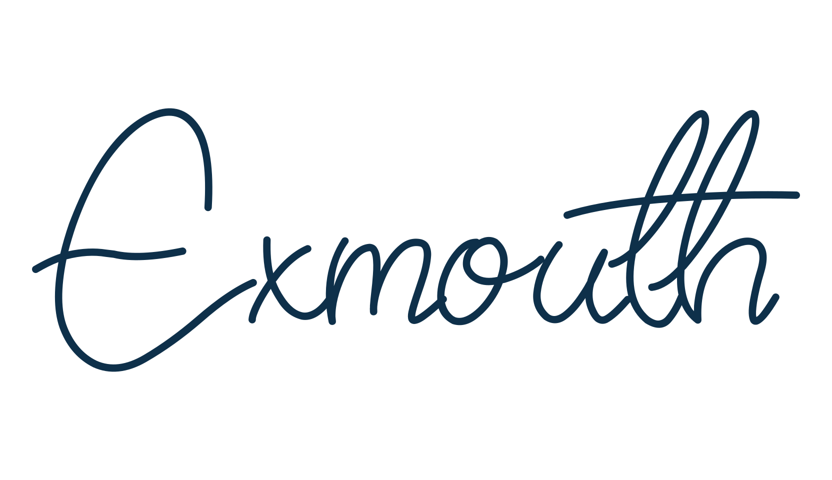 Exmouth, handwriting font preview