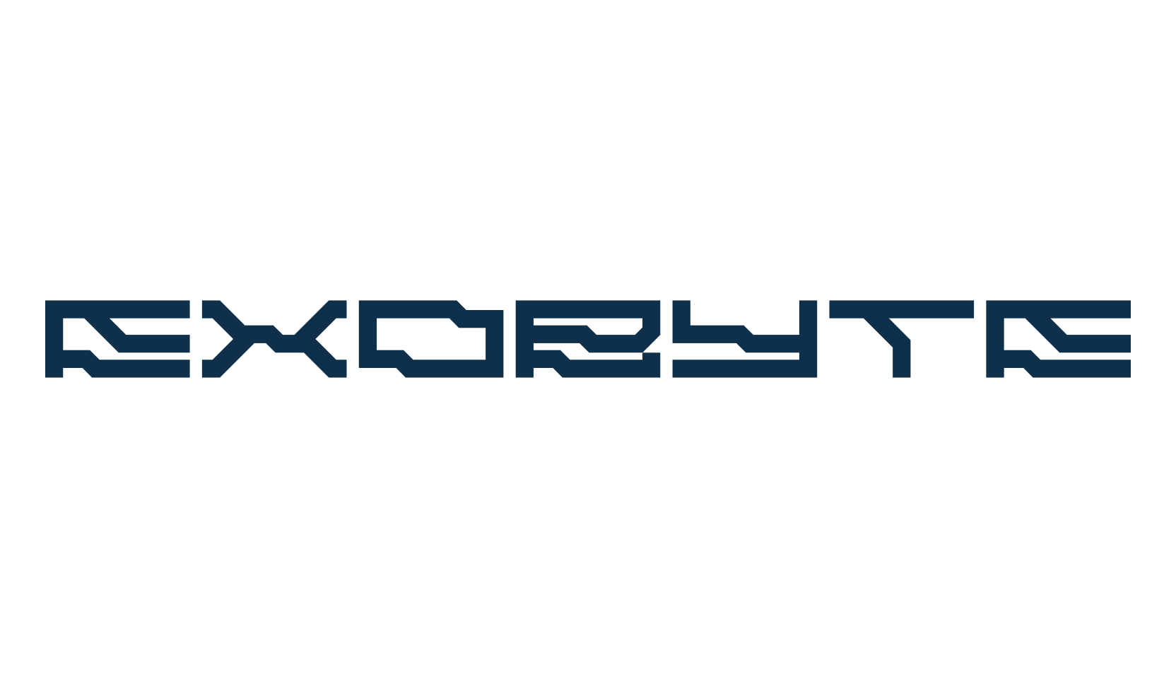 Exobyte, techno sci-fi font preview