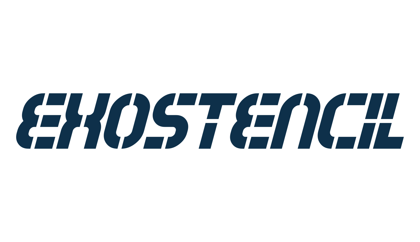 Exostencil, sci-fi font preview