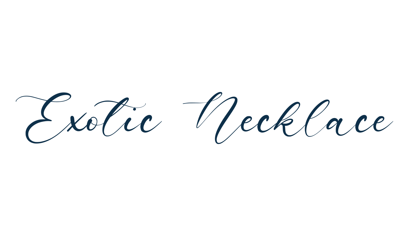 Exotic Necklace, calligraphy font preview