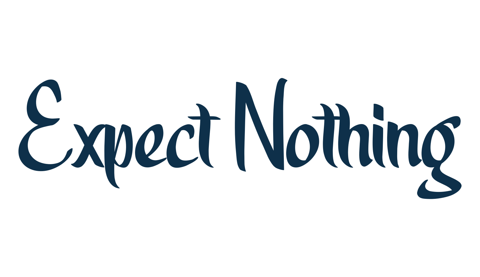 Expect Nothing, fancy decorative font preview