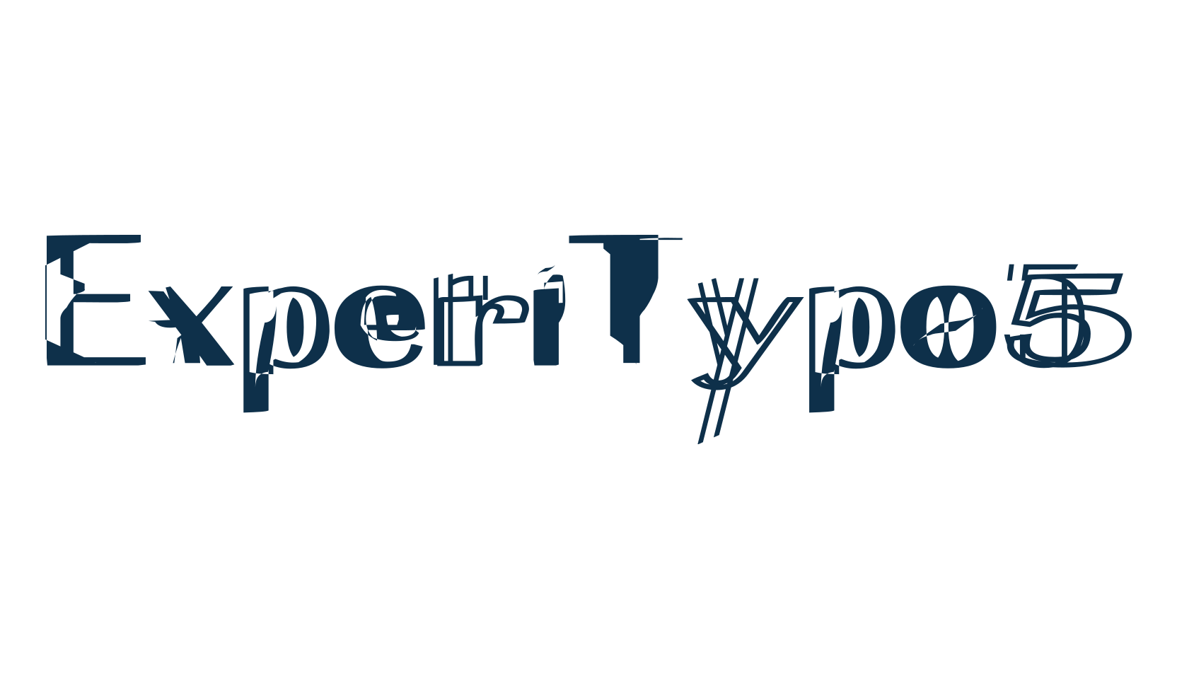 ExperiTypo5, fancy distorted decorative font preview