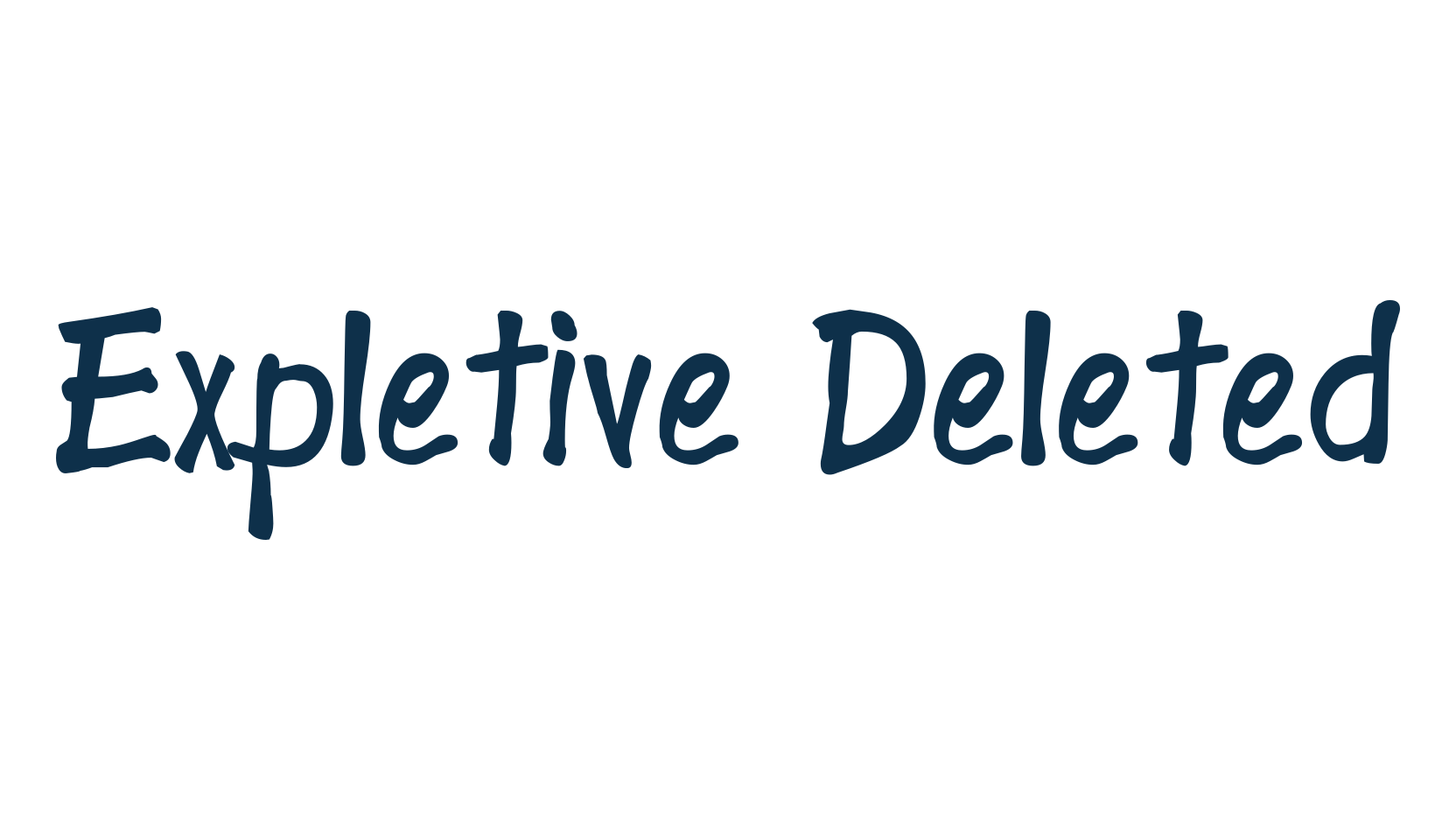 Expletive Deleted, handwriting font preview