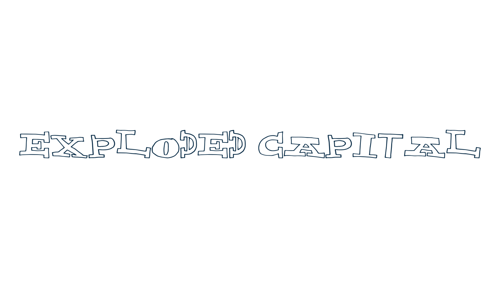 Exploded Capital, fancy cartoon decorative font preview