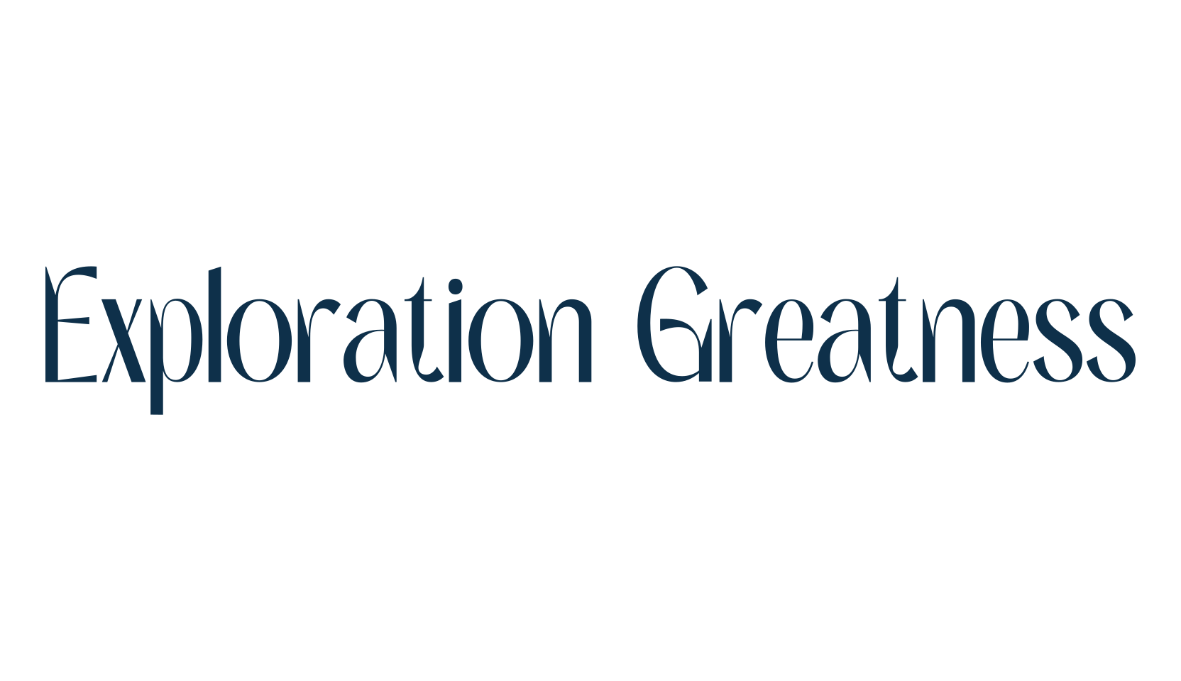 Exploration Greatness, various font preview