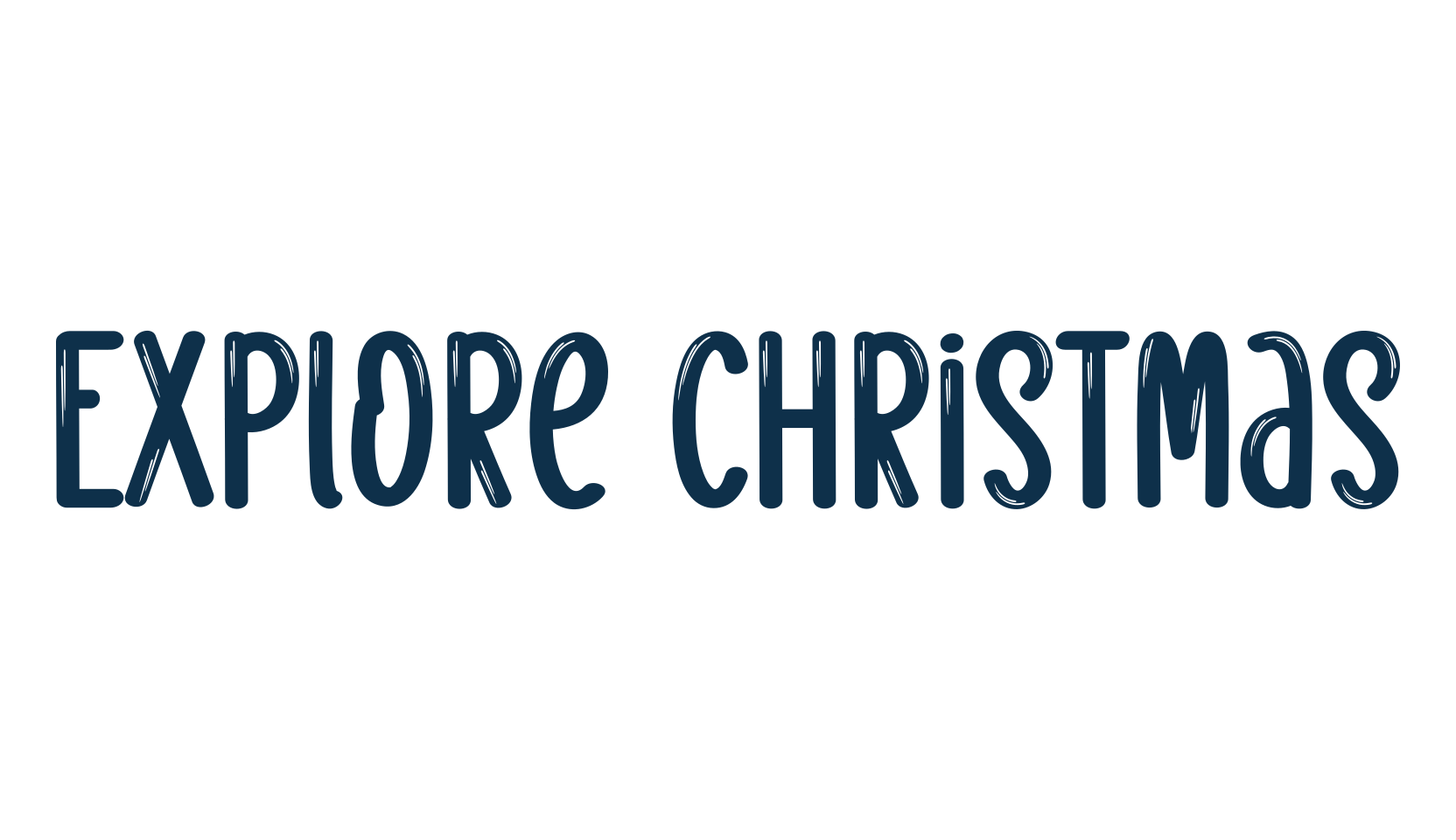 Explore Christmas, script brush fancy decorative calligraphy font preview