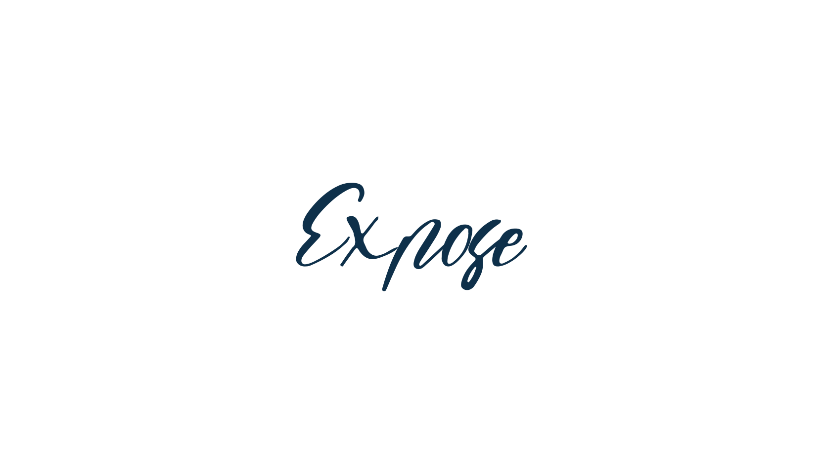 Expose, script handwritten fancy decorative calligraphy font preview