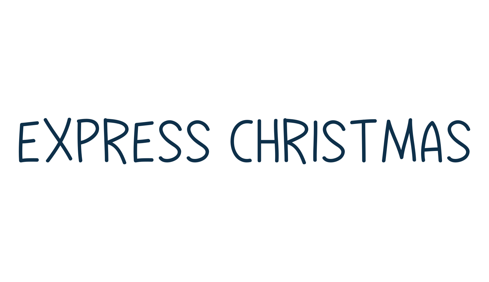 Express Christmas, handwriting font preview