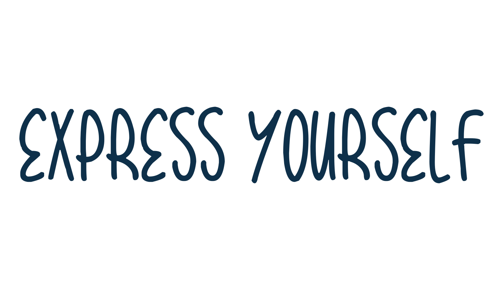 Express Yourself, handwriting font preview