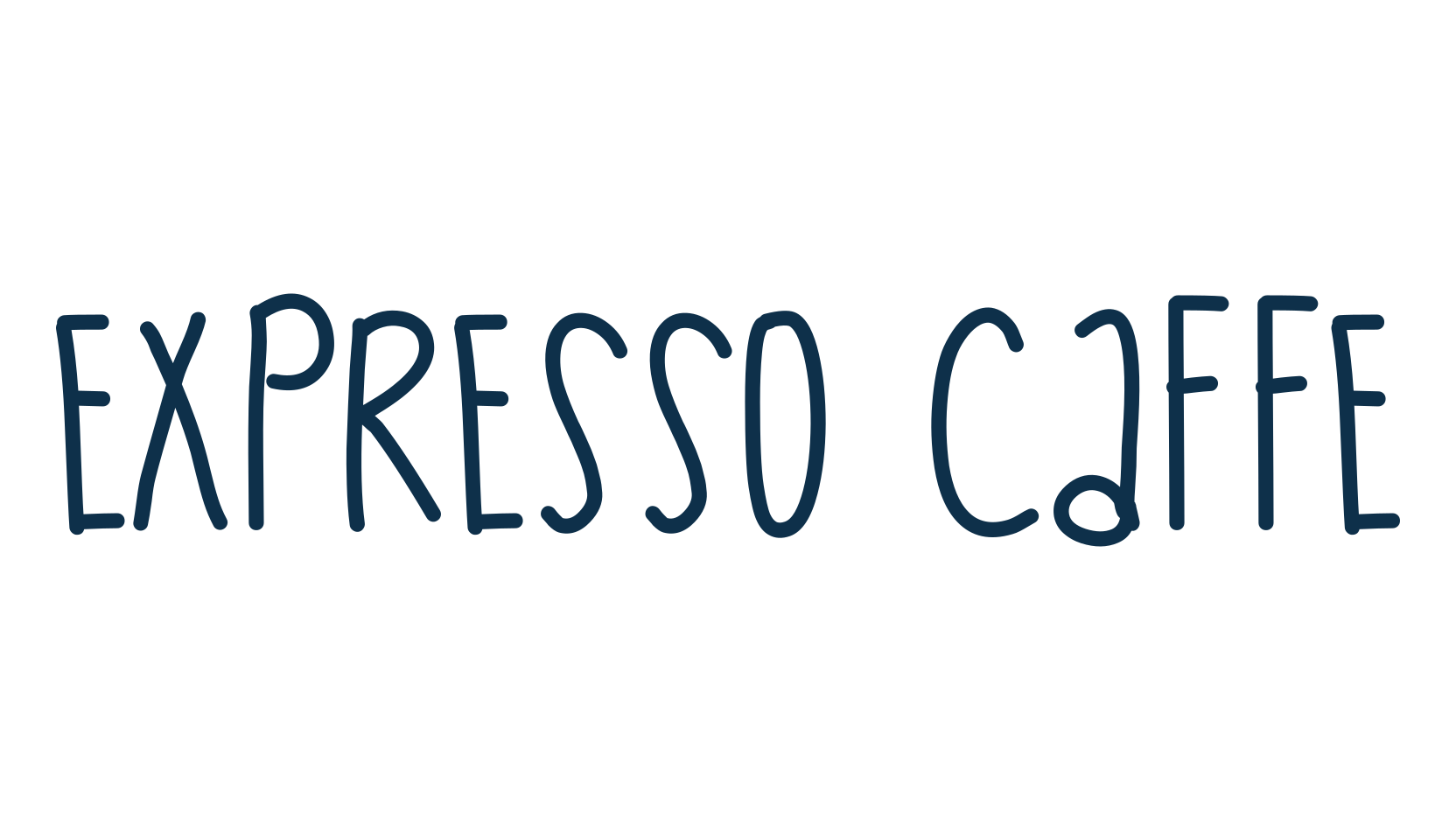 Expresso Caffe, script handwritten fancy decorative calligraphy font preview