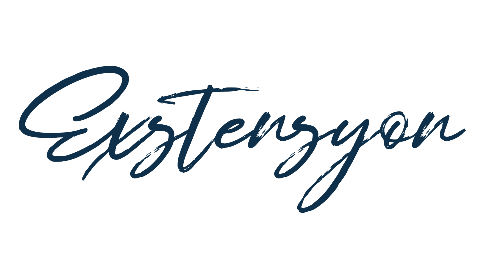 Exstensyon, brush font preview
