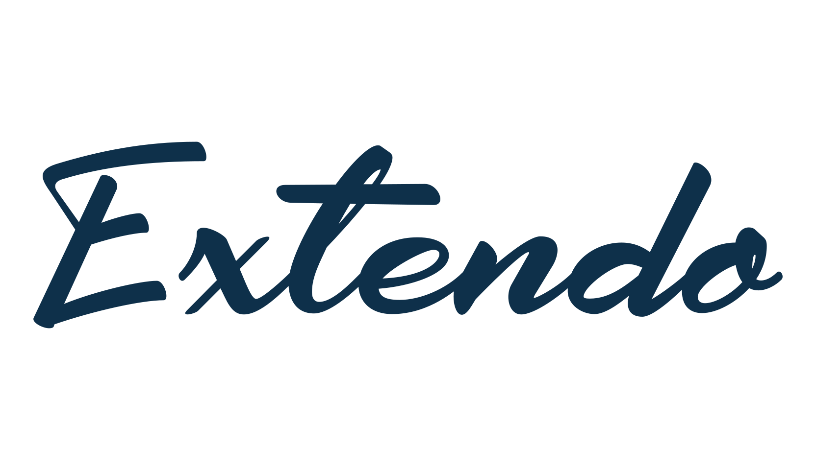 Extendo, script handwritten fancy decorative calligraphy font preview