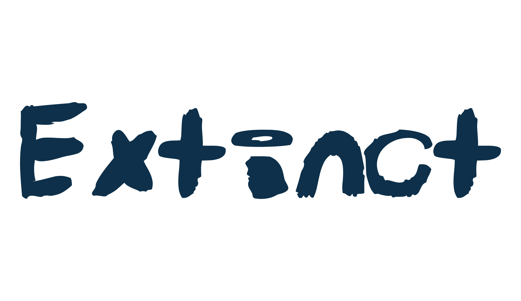 Extinct, script trash fancy decorative calligraphy font preview
