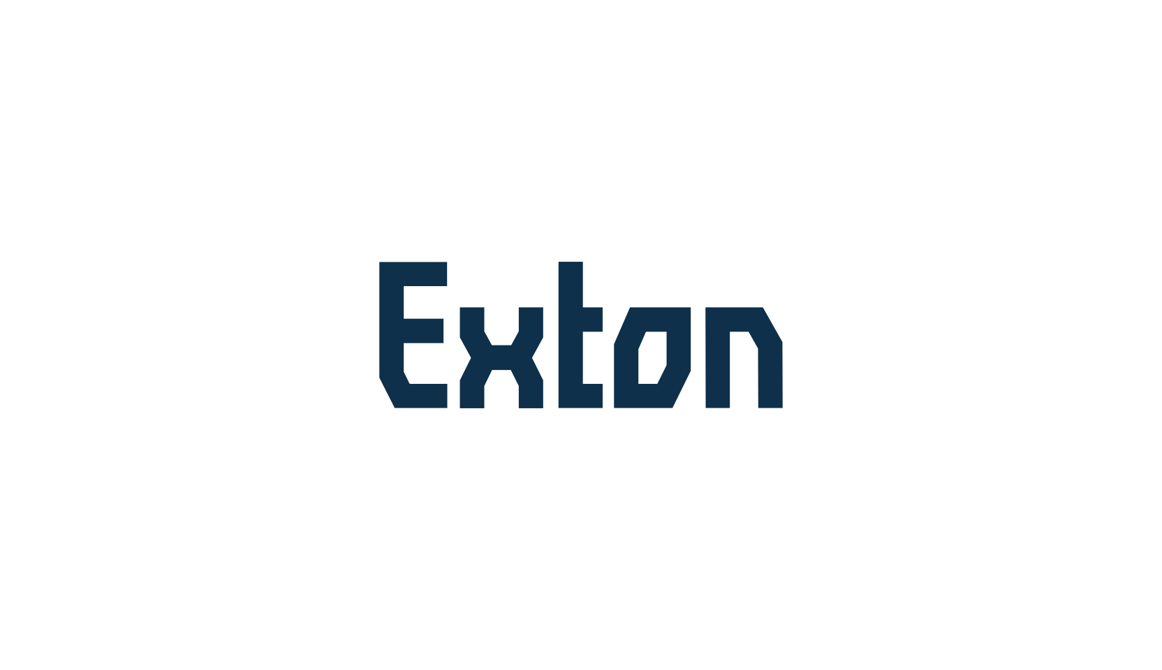 Exton, techno sci-fi font preview