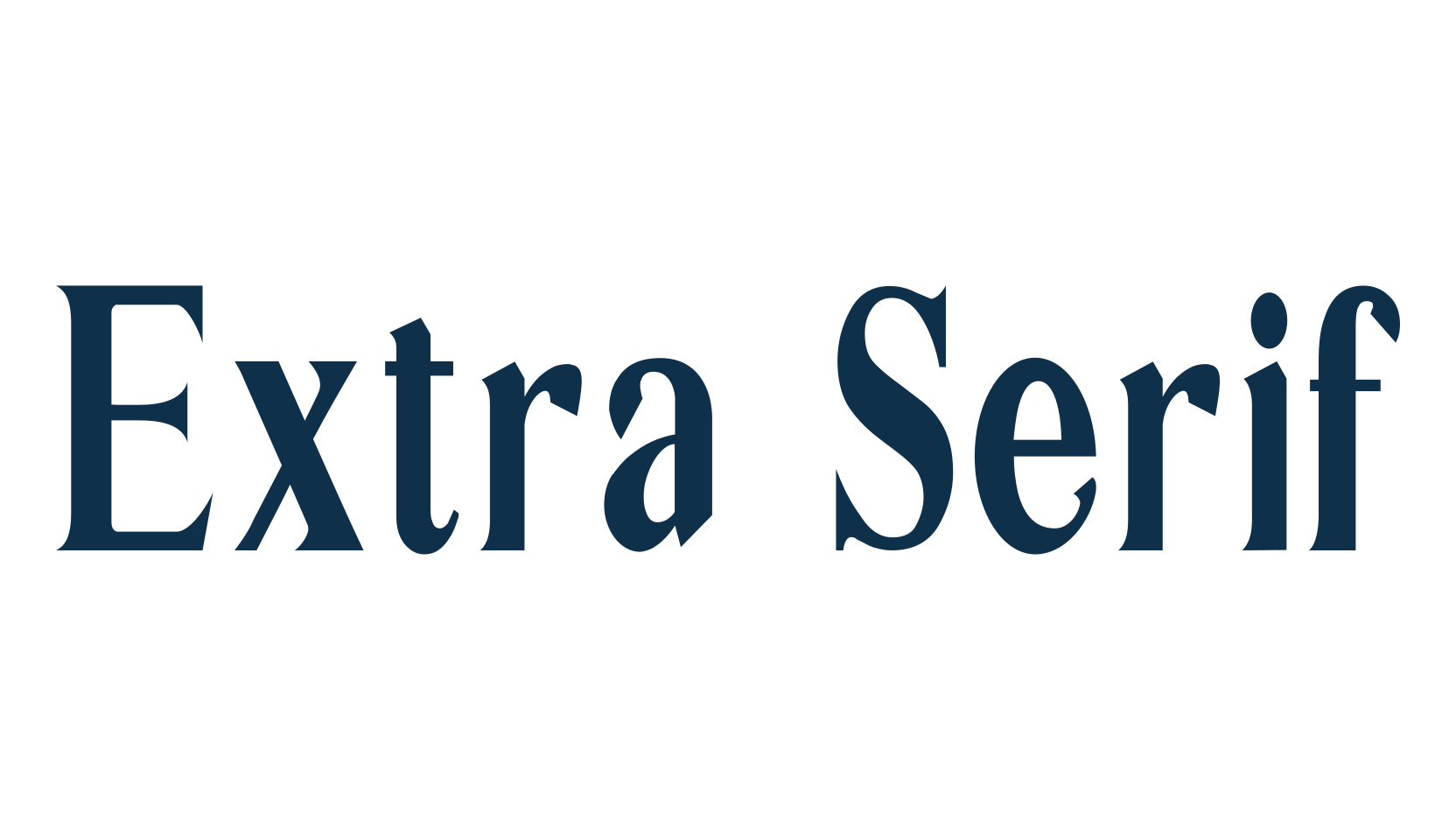 Extra Serif, serif font preview