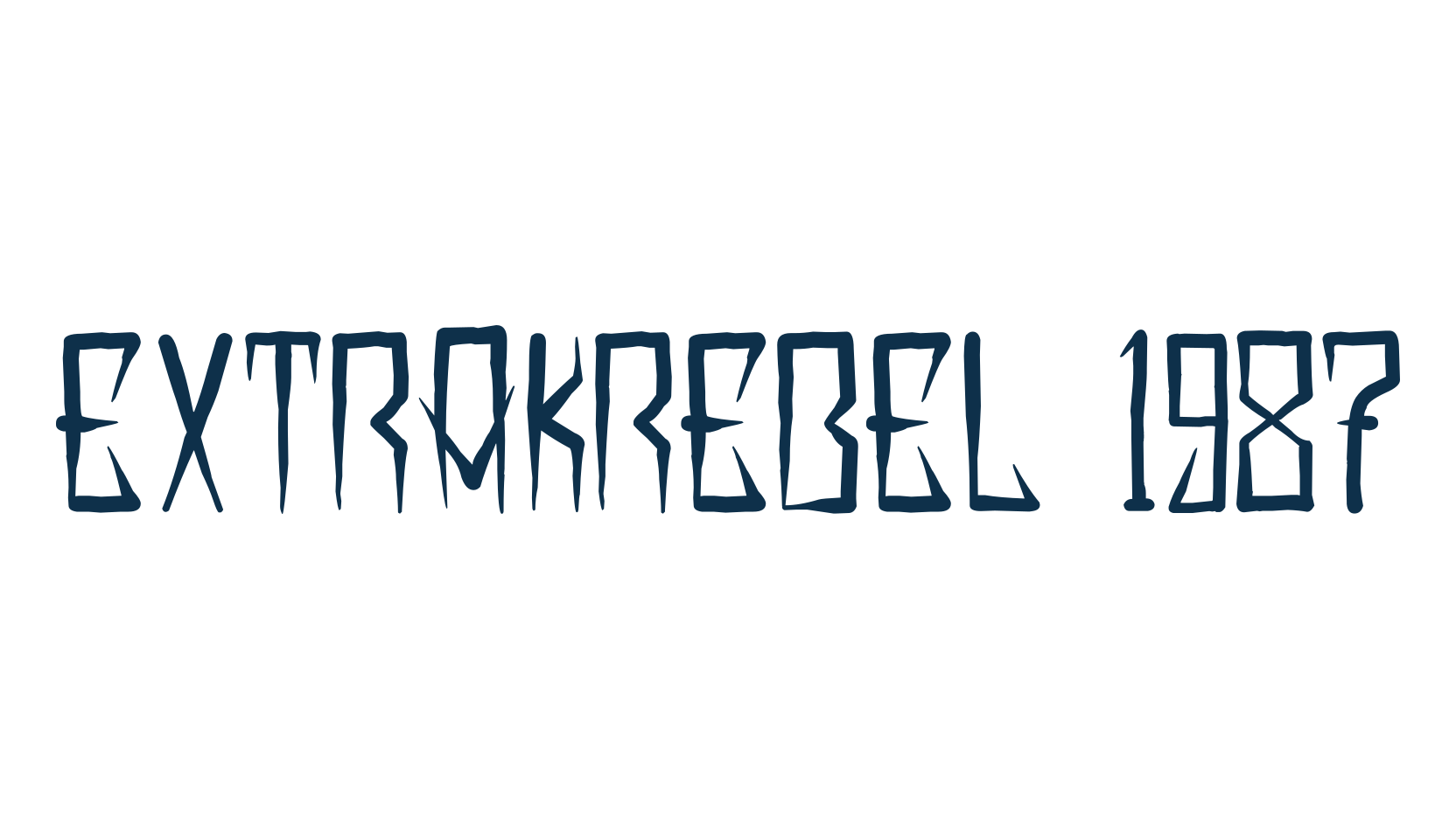 Extrakrebel 1987, holiday halloween fancy decorative horror font preview