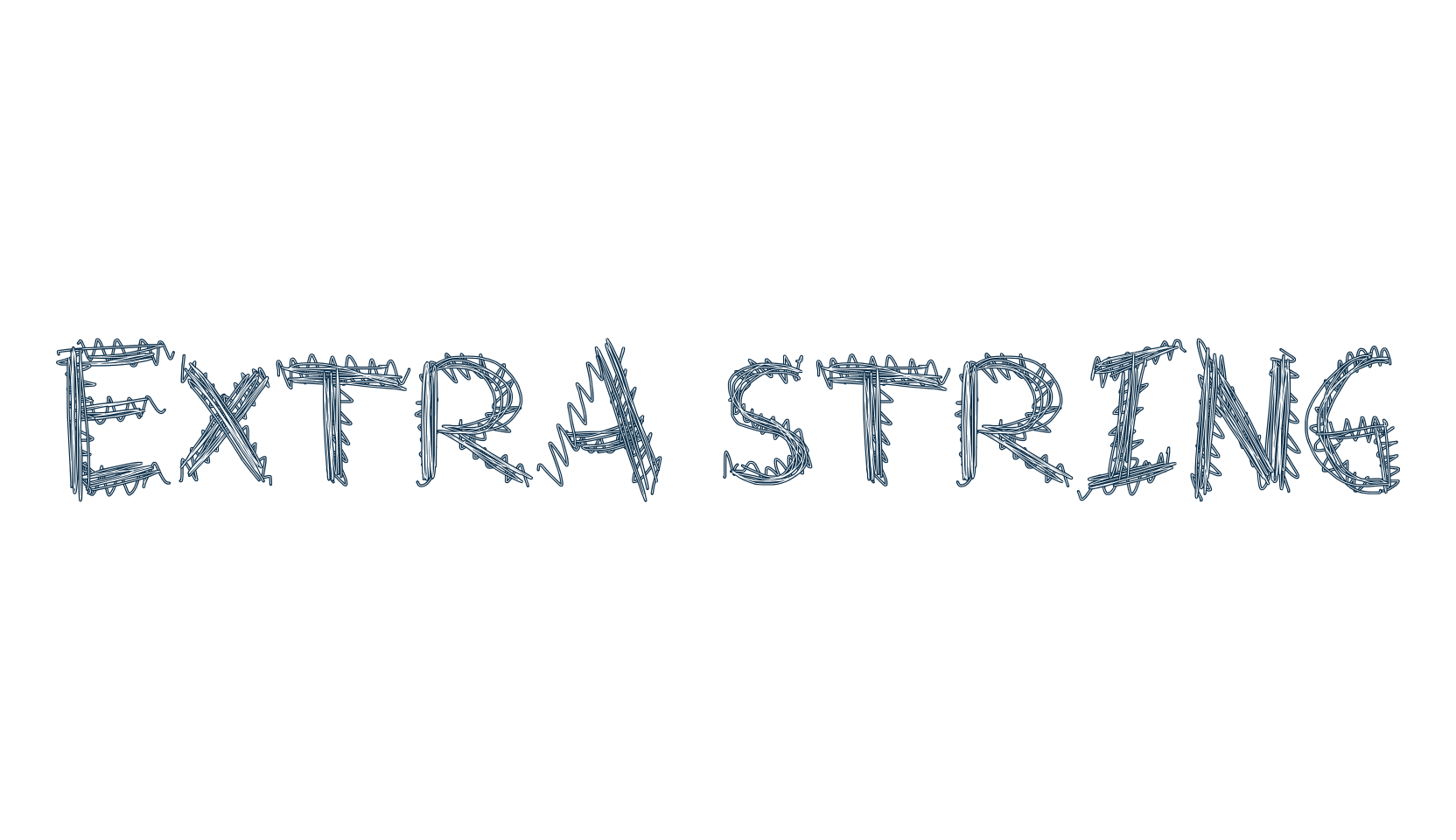 Extra String, trash font preview