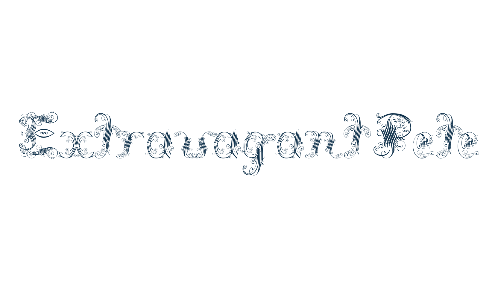 Extravagant Pete, fancy decorative font preview