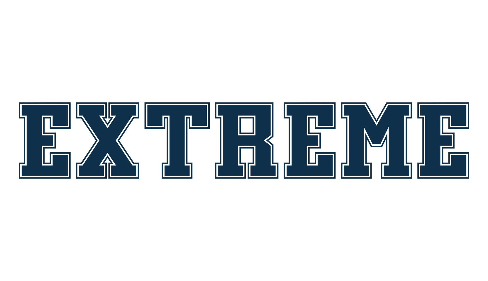 Extreme, old school font preview