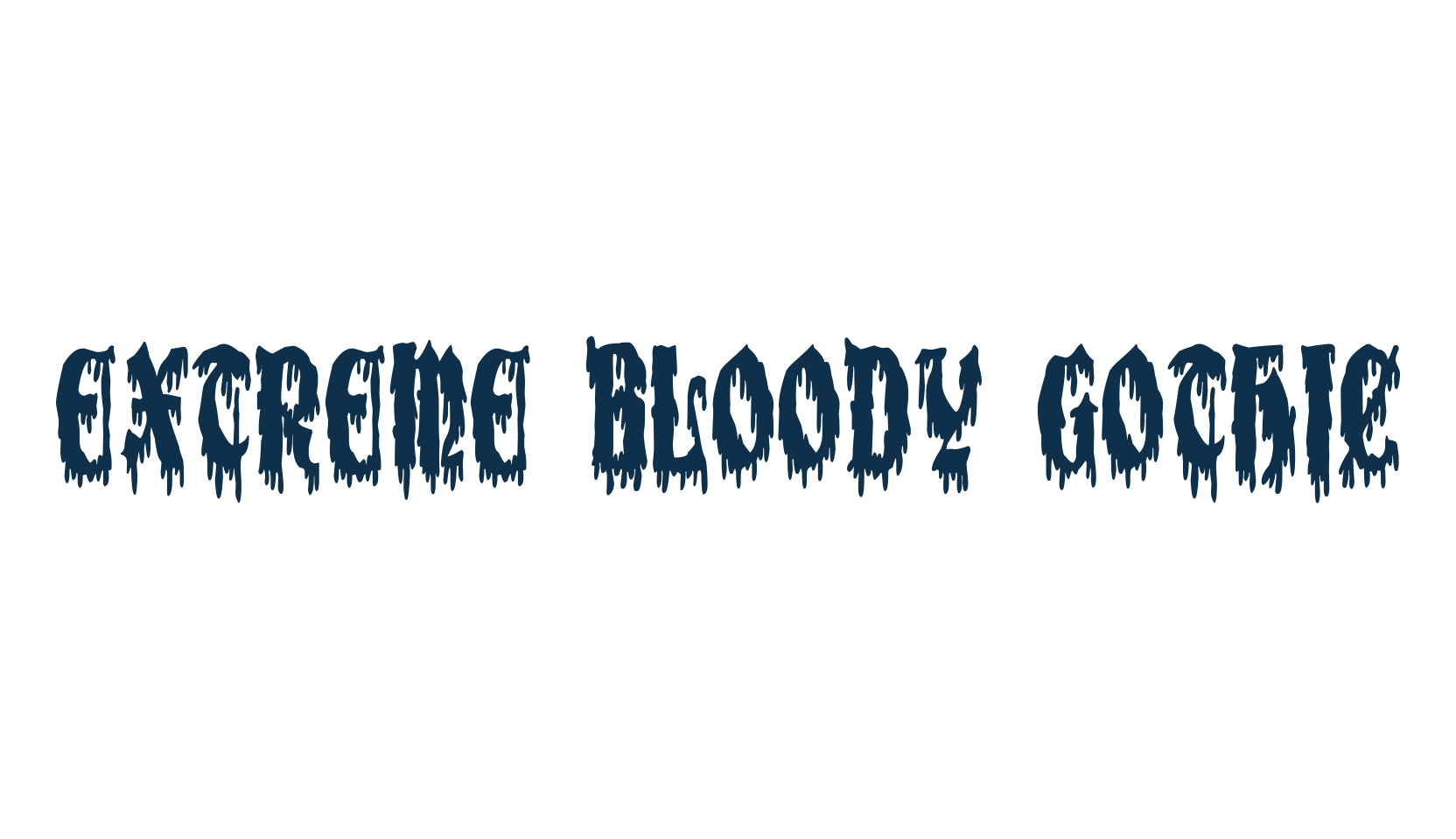 Extreme Bloody Gothic, holiday halloween fancy decorative horror font preview