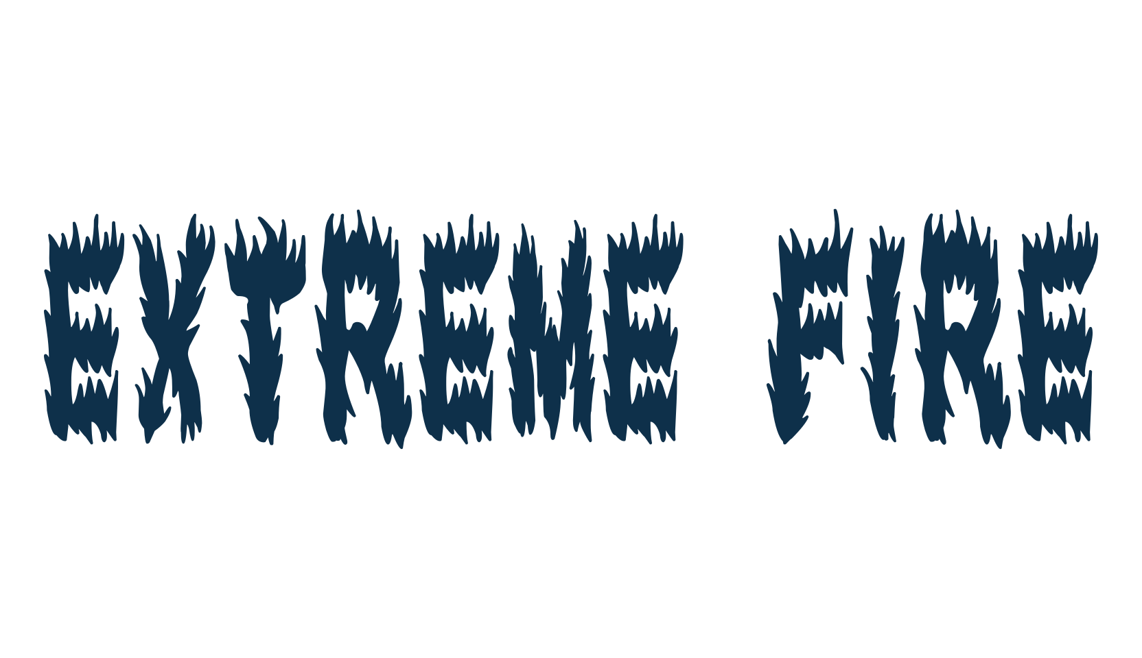 Extreme Fire, fire, ice font preview