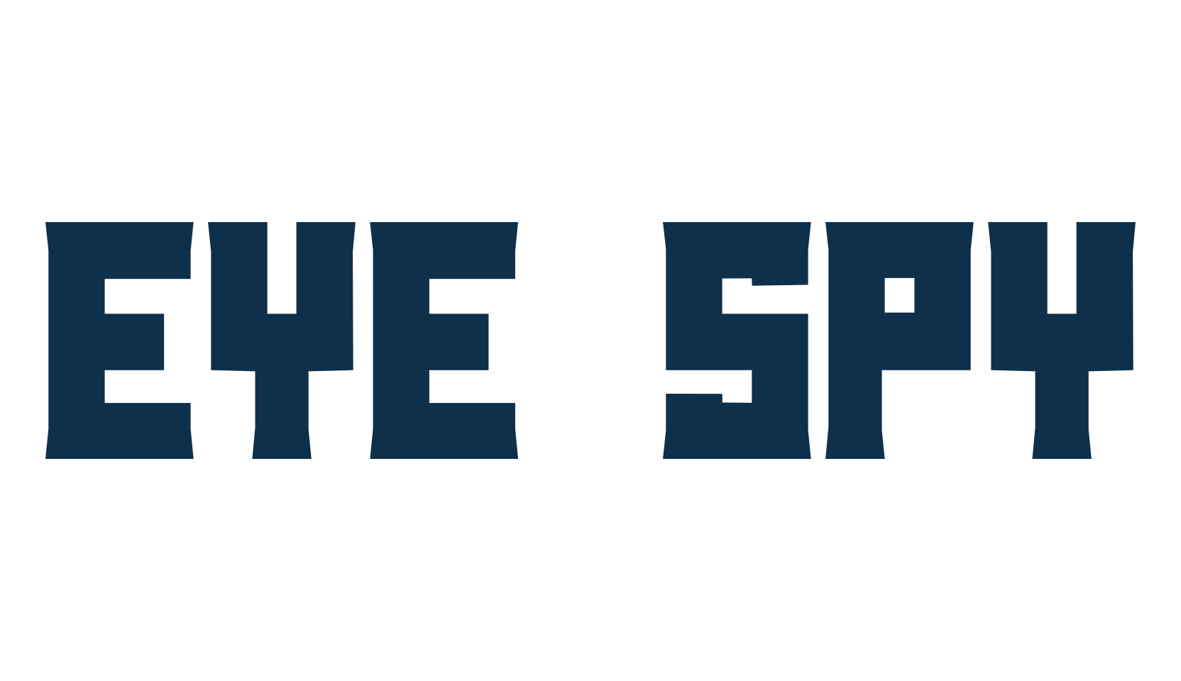 Eye Spy, retro font preview
