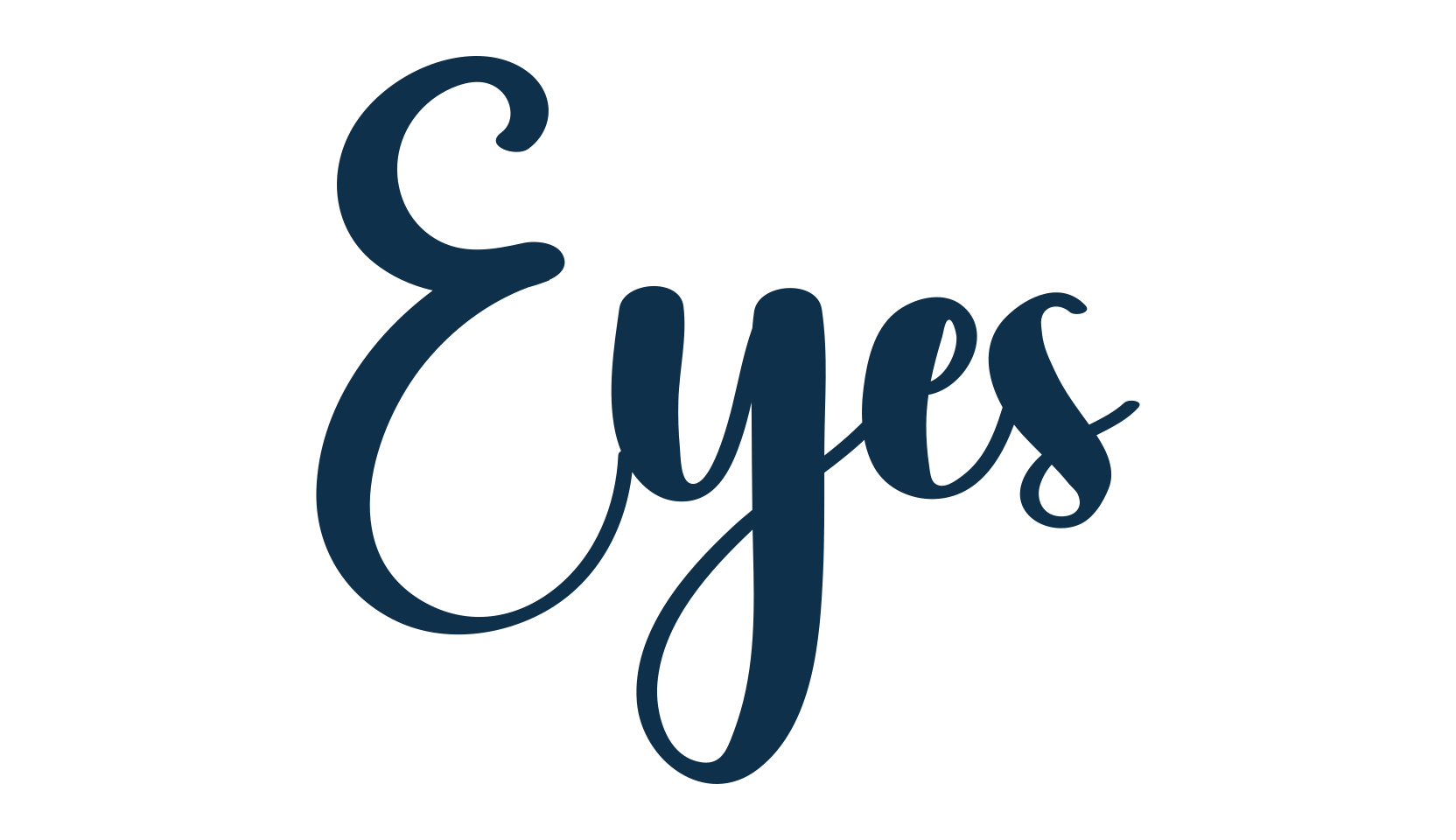 Eyes, calligraphy font preview
